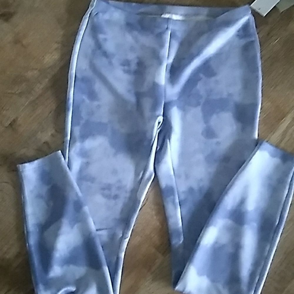 Nwt TAHARI blue tie‎ dye pattern Leggings Sz. XS